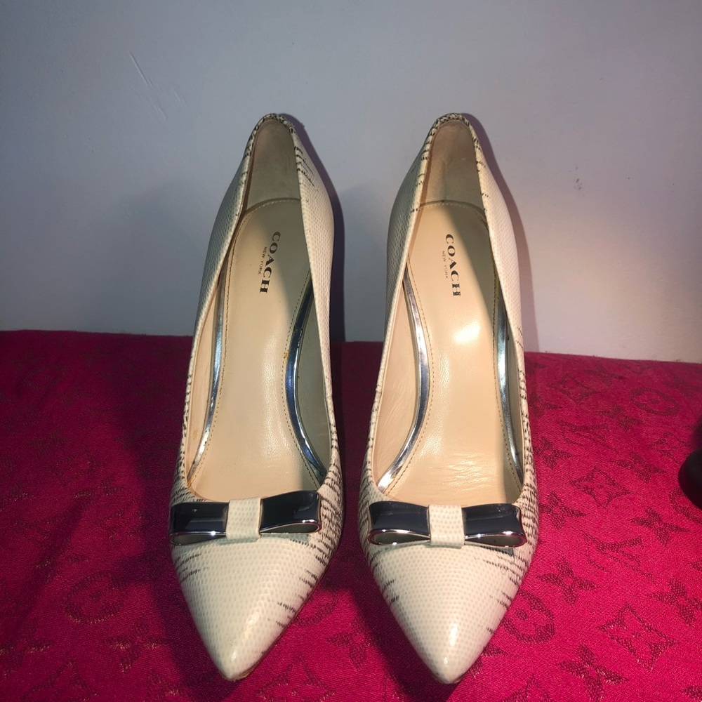 Beautiful stilettos by COACH. Size 9. Very comfortable and great condition.